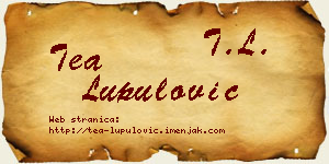 Tea Lupulović vizit kartica